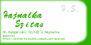 hajnalka szitas business card